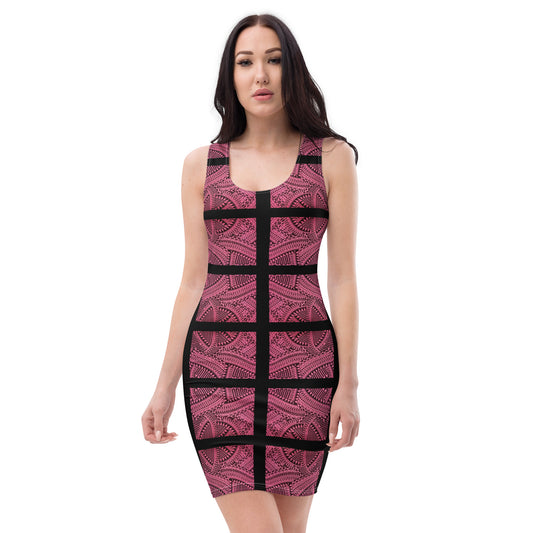 Purple Tribal Fitted Dress