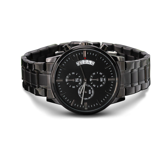 HB Streetwear Black Chronograph Watch