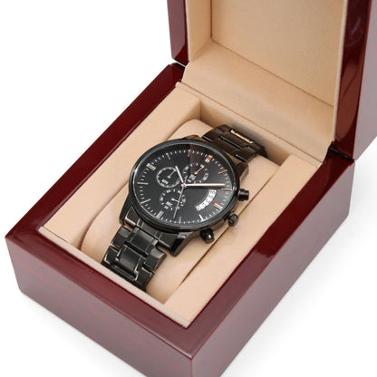 HB Streetwear Black Chronograph Watch