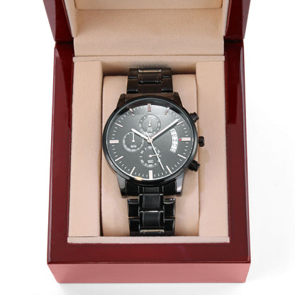 HB Streetwear Black Chronograph Watch