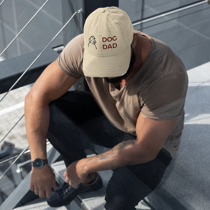 Distressed Edge Dog Dad Hat