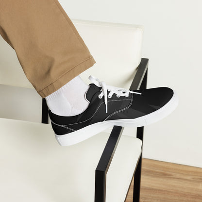 Grey Lines Men’s Lace-up Canvas Shoes